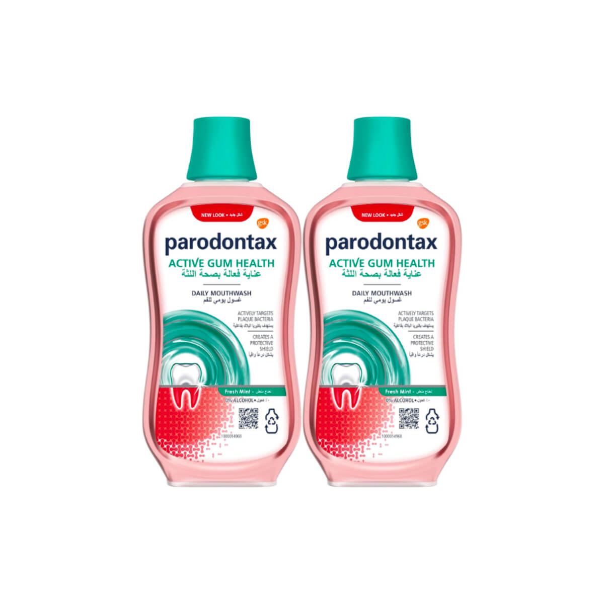 Parodontax Active Gum Health Fresh Mint Mouth Wash 500ml 1 + 1 Free