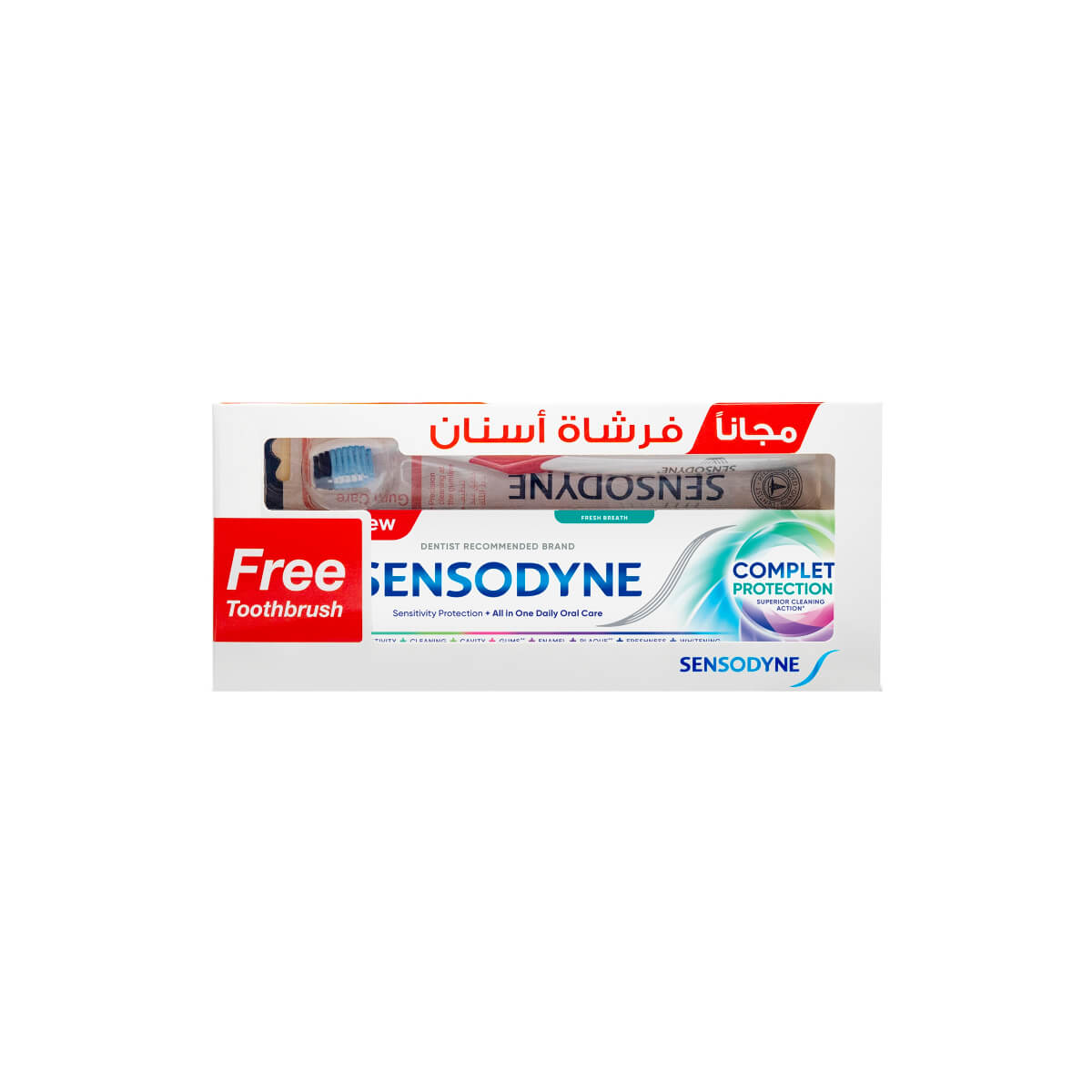 Sensodyne Complete Protection Toothpaste 75ml + Toothbrush Free