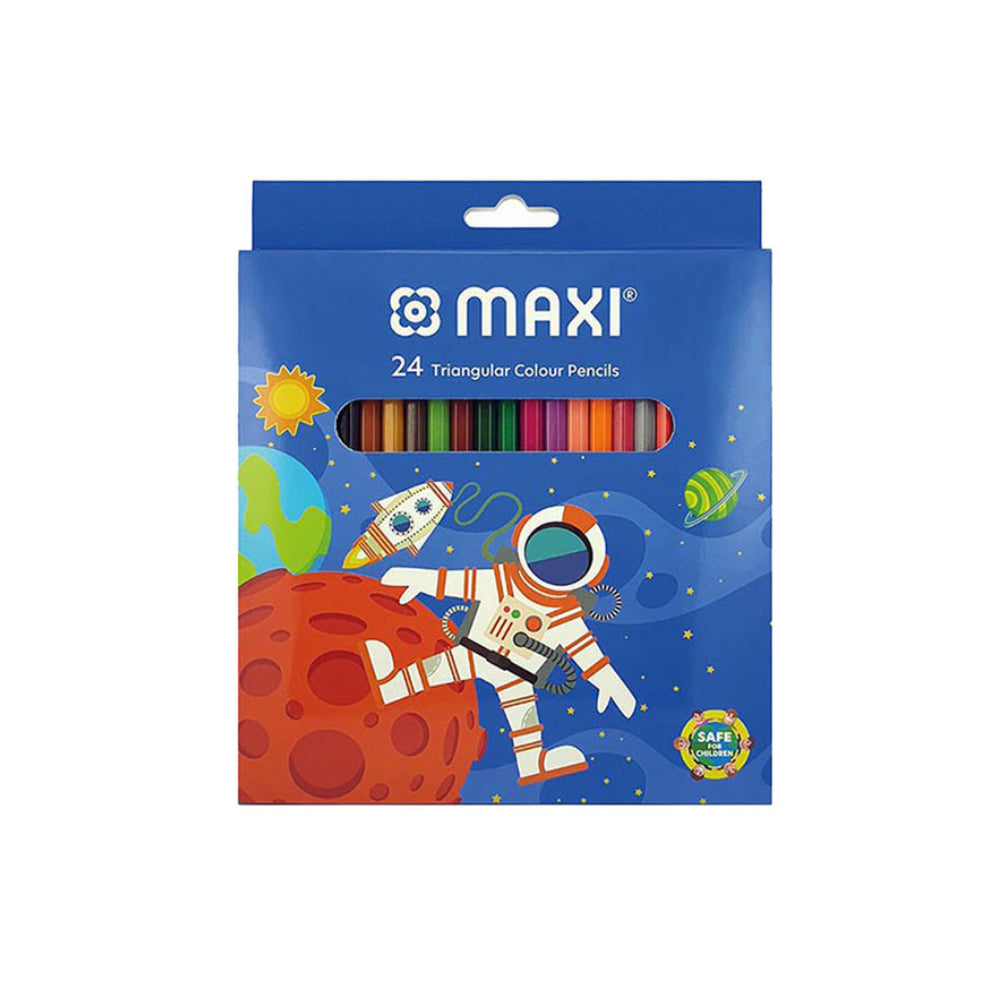 Maxi Triangular Colour Pencils 24 Colour