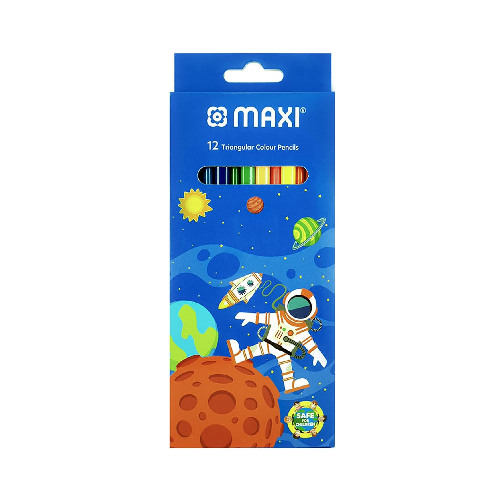 Maxi Triangular Colour Pencils 12Colours