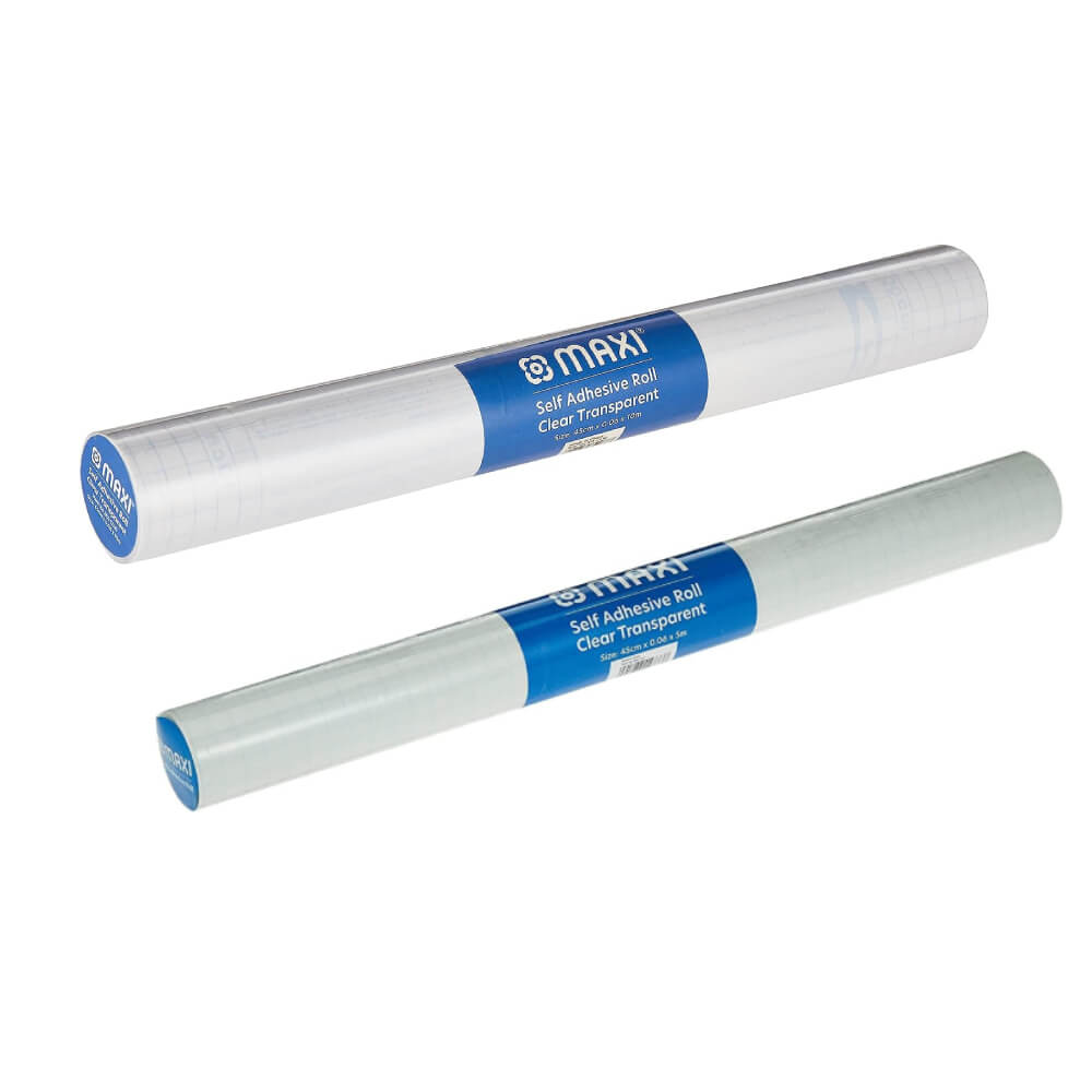 Maxi Clear Self Adhesive Roll 10Mx45Cm + 5Mx45Cm