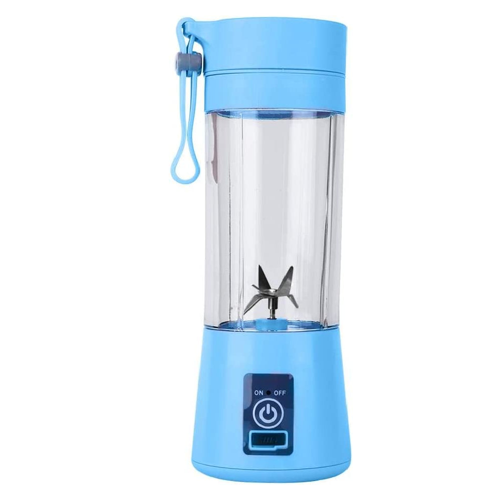 Home Pro 6 Leaf Blades Portable Usb Blender Blue