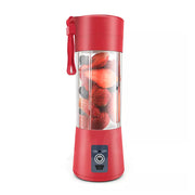 Home Pro 6 Leaf Blades Portable Usb Blender Red