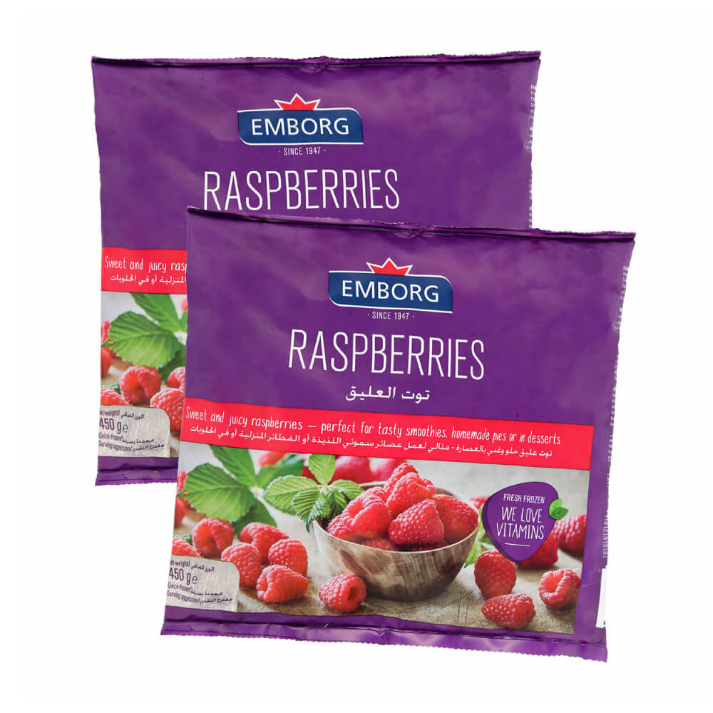 Emborg Frozen Raspberries 2x300Gm