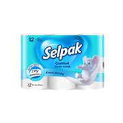 Selpak Comfort Toilet Extra Thick Paper Roll 2Ply 12 Rolls