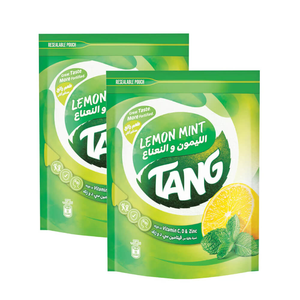 Tang Lemon Mint Flavoured Powder Drink 2x375Gm