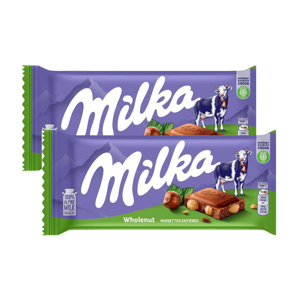 Milka Hazelnut Alpine Milk Chocolate 2x90g