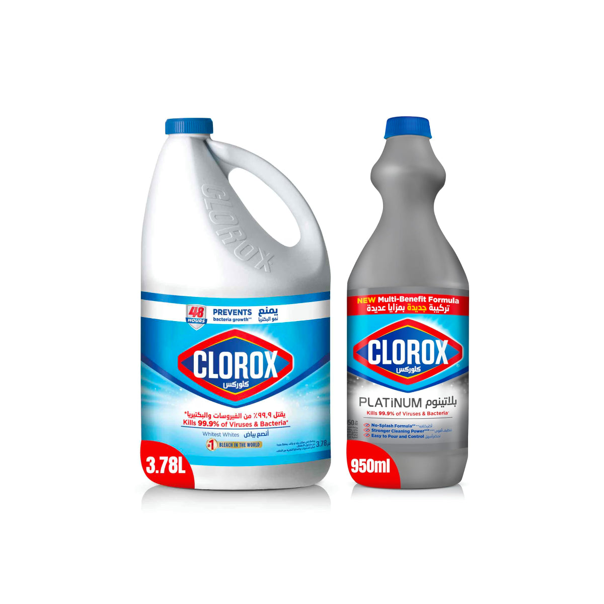 Clorox Original 3.78L + Platinum Bleach 950ml