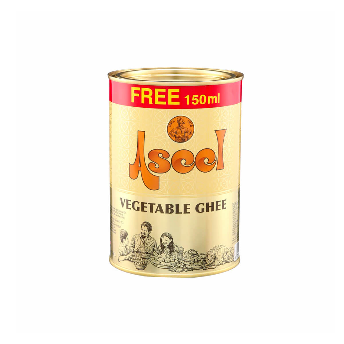 Aseel Vegetable Ghee 1L + 150ml Free