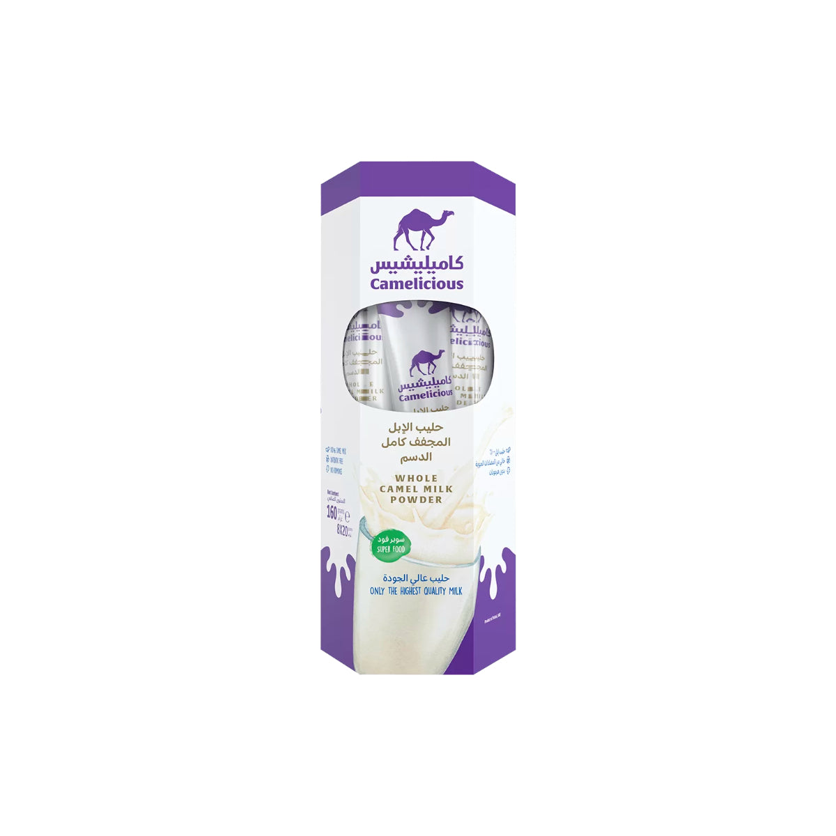 Camelicious Whole Camel Milk Powder Full Cream 8x20g