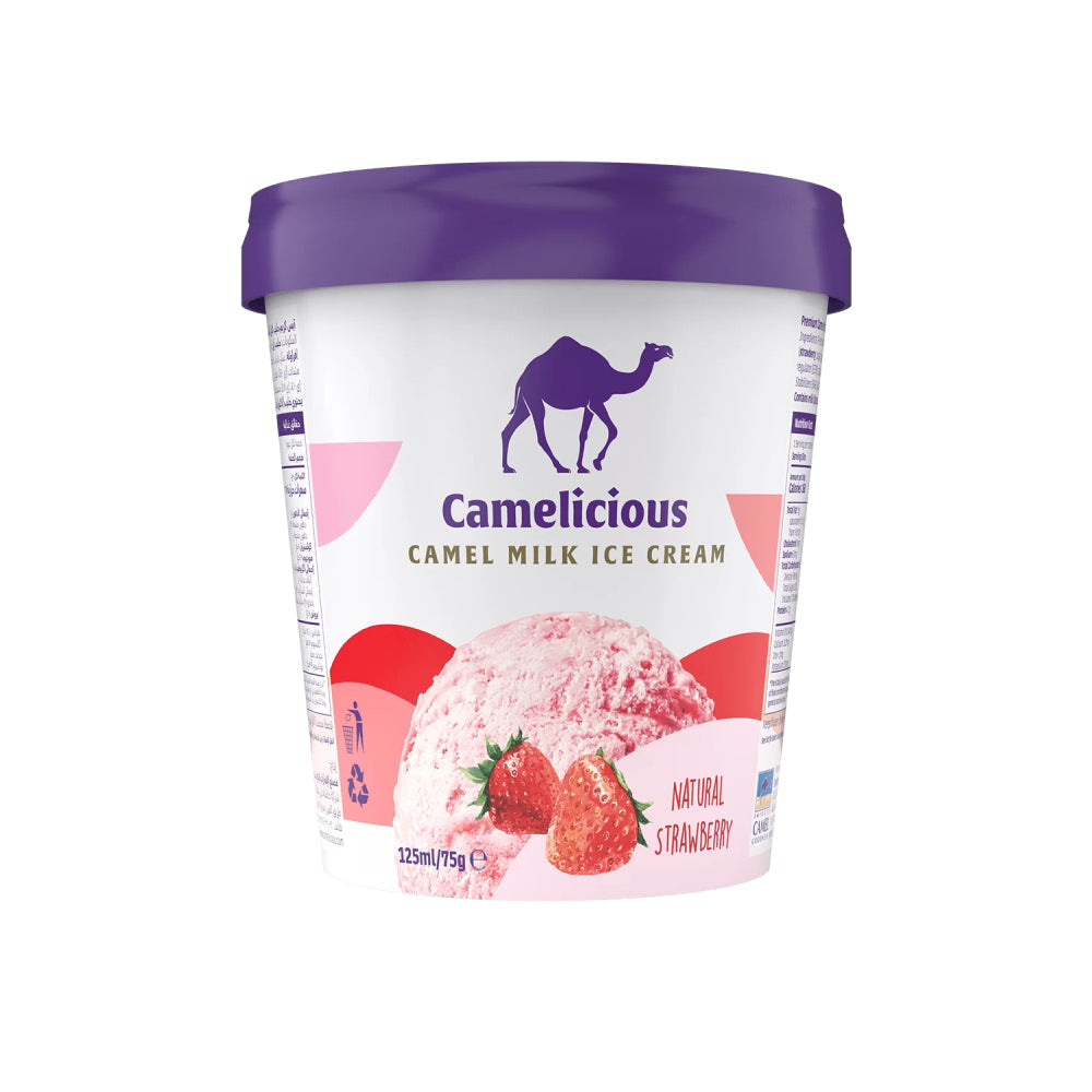 Camelicious Camel Milk Strawberry Ice Cream 125Ml