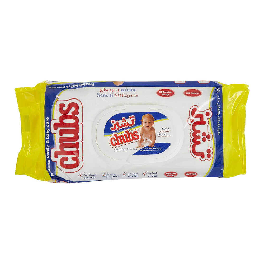 Chubs Sensitive Baby Wipes Flow Pack 40s