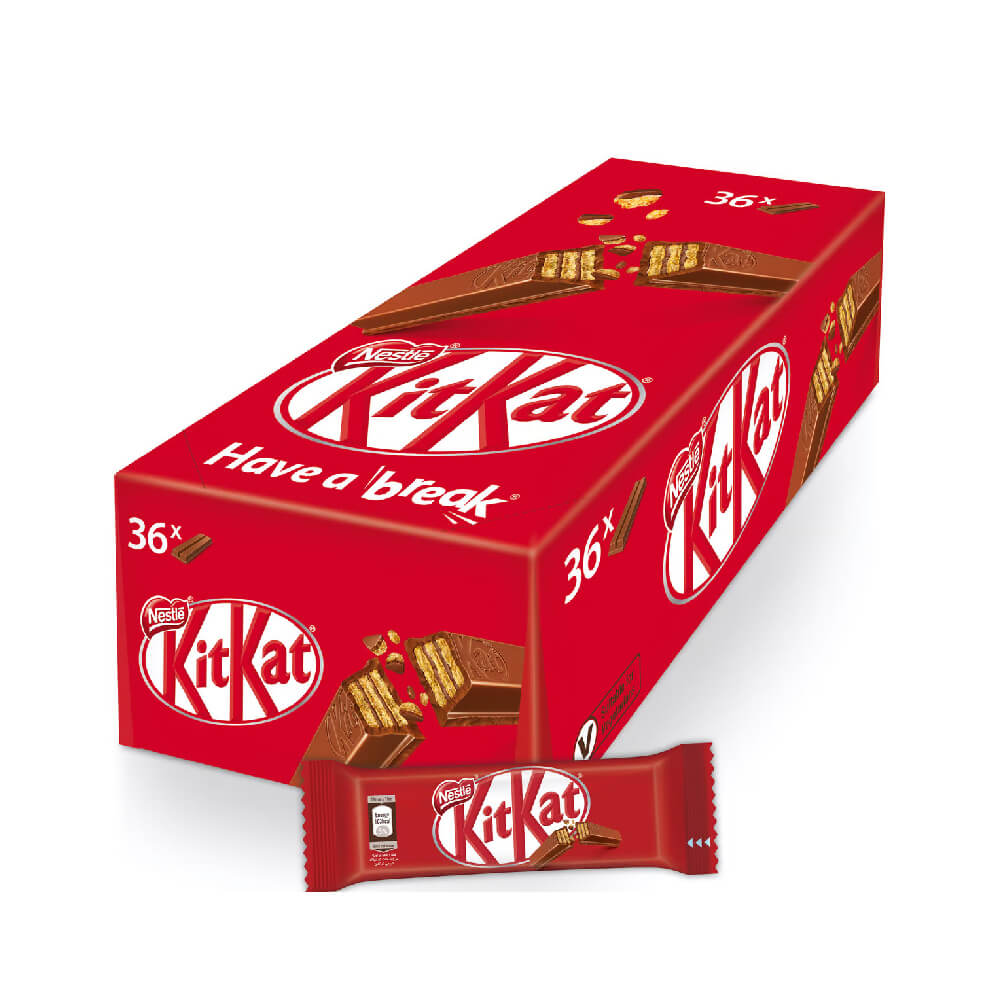 Nestle Kitkat 2 Finger Milk Chocolate Wafer Bar 36x20.5gm
