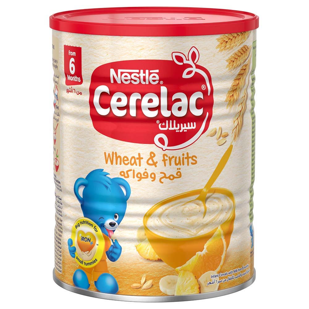Cerelac I/C w/ Iron+ Wheat & Fruits Tin 400G