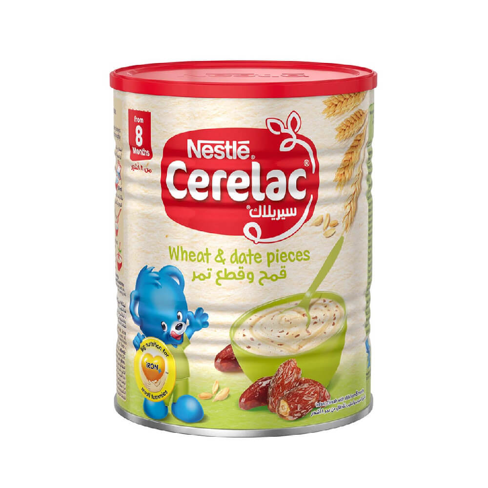 Cerelac I/C w/ Iron+ Wheat & Date Pieces Tin 400G