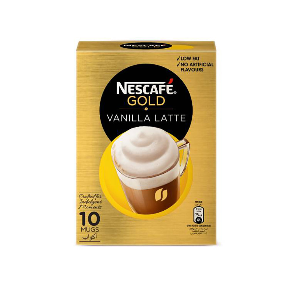 Nescafe Gold Capp Vanilla Latte Coffee 18.5Gx10s