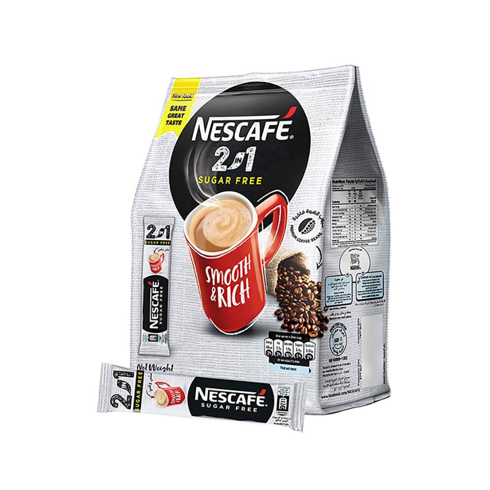 Nescafe 2in1 Sugar Free Inst Coffee 11.7Gx20s