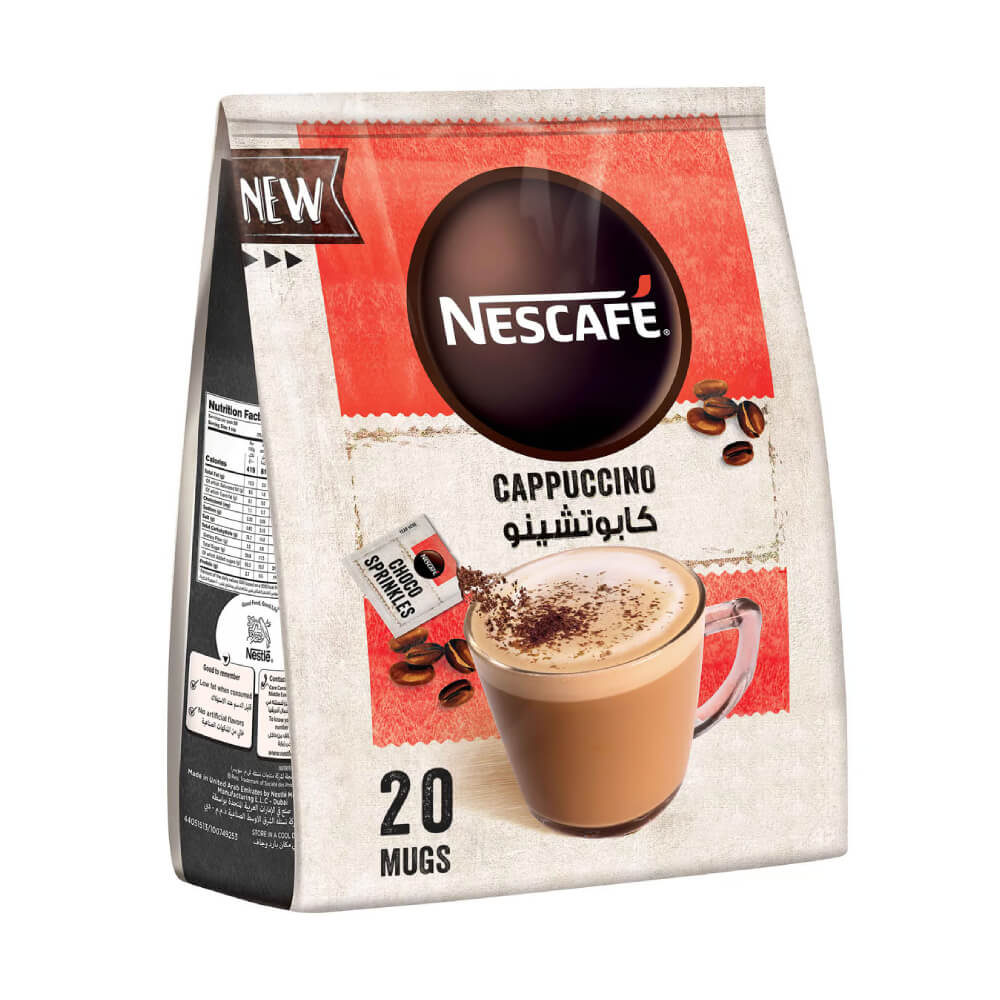 Nescafe Cappuccino Foamy Coffee With Chocolate Sprinkles 20x19.3gm