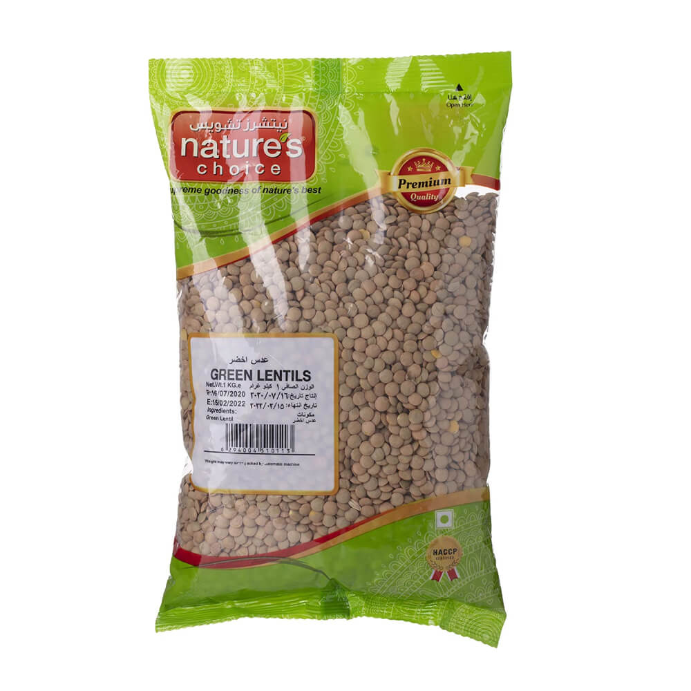 Natures Choice Green Lentils 1Kg