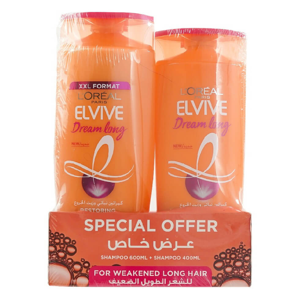 Loreal Elvive Dream Long Shampoo 600Ml+400Ml@33%off