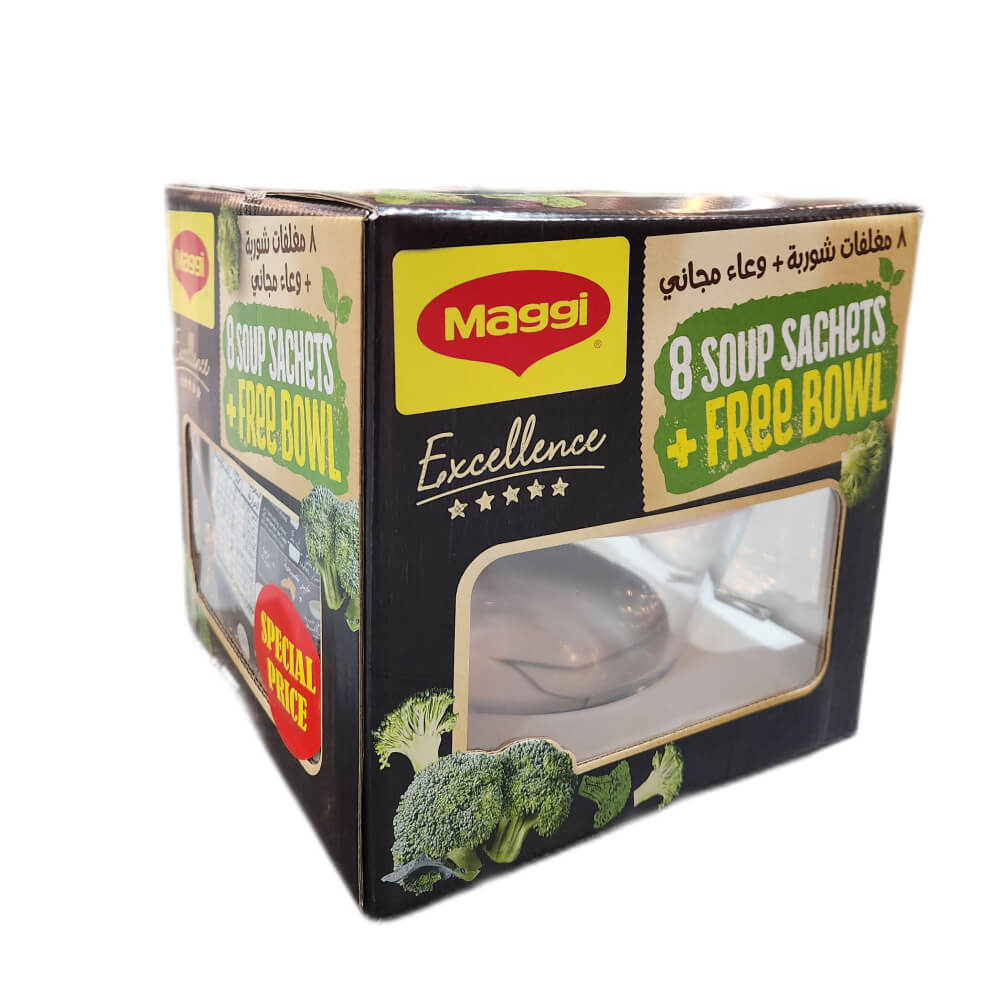 Maggi Soup Excellence Broccoli 8x48gm + Bowl