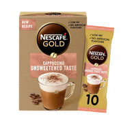 Nescafe Gold Cappuccino Unsweetened Coffee 10x14.2gm