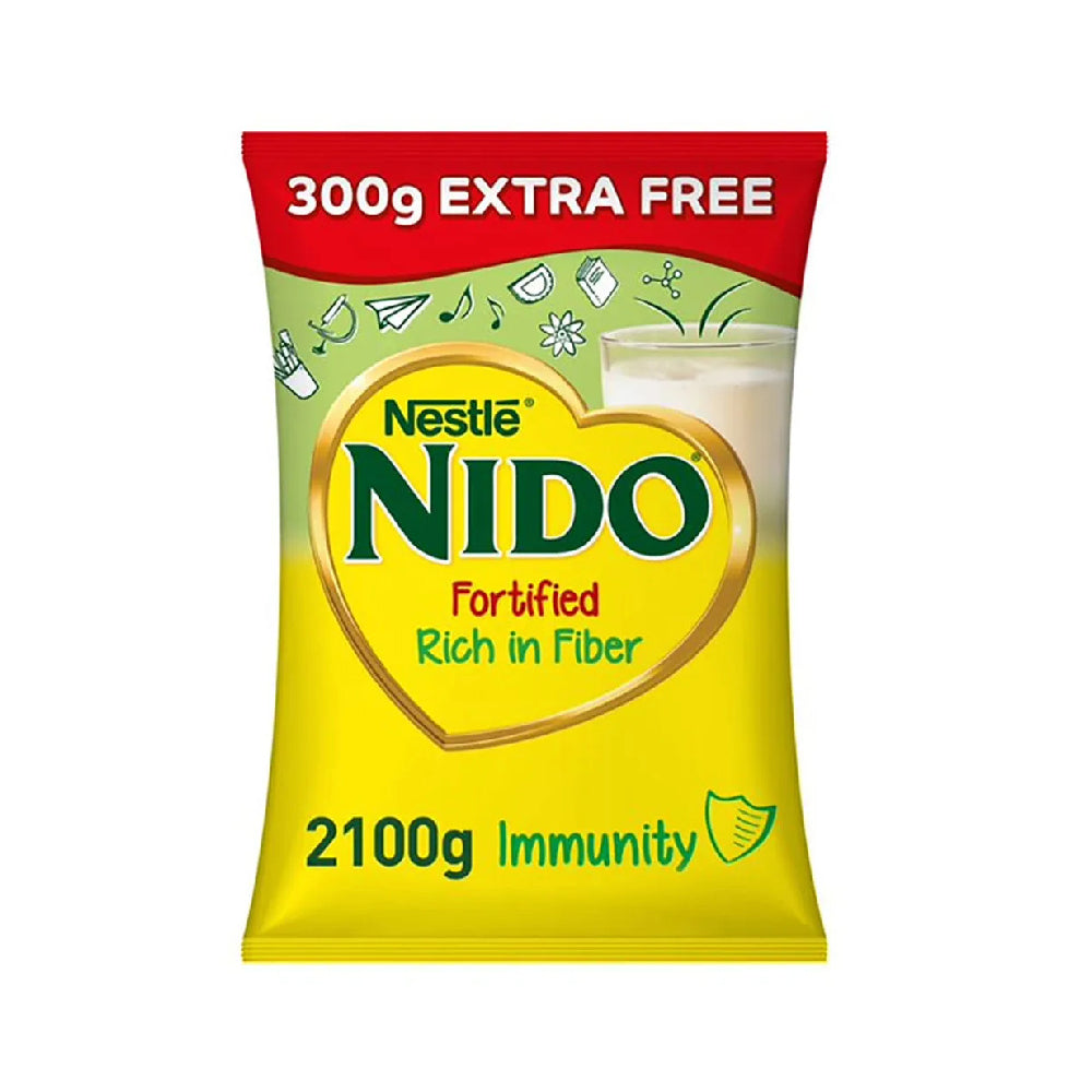 Nestle Nido Fortified Milk Powder Rich In Fiber 2100gm + 300gm Free