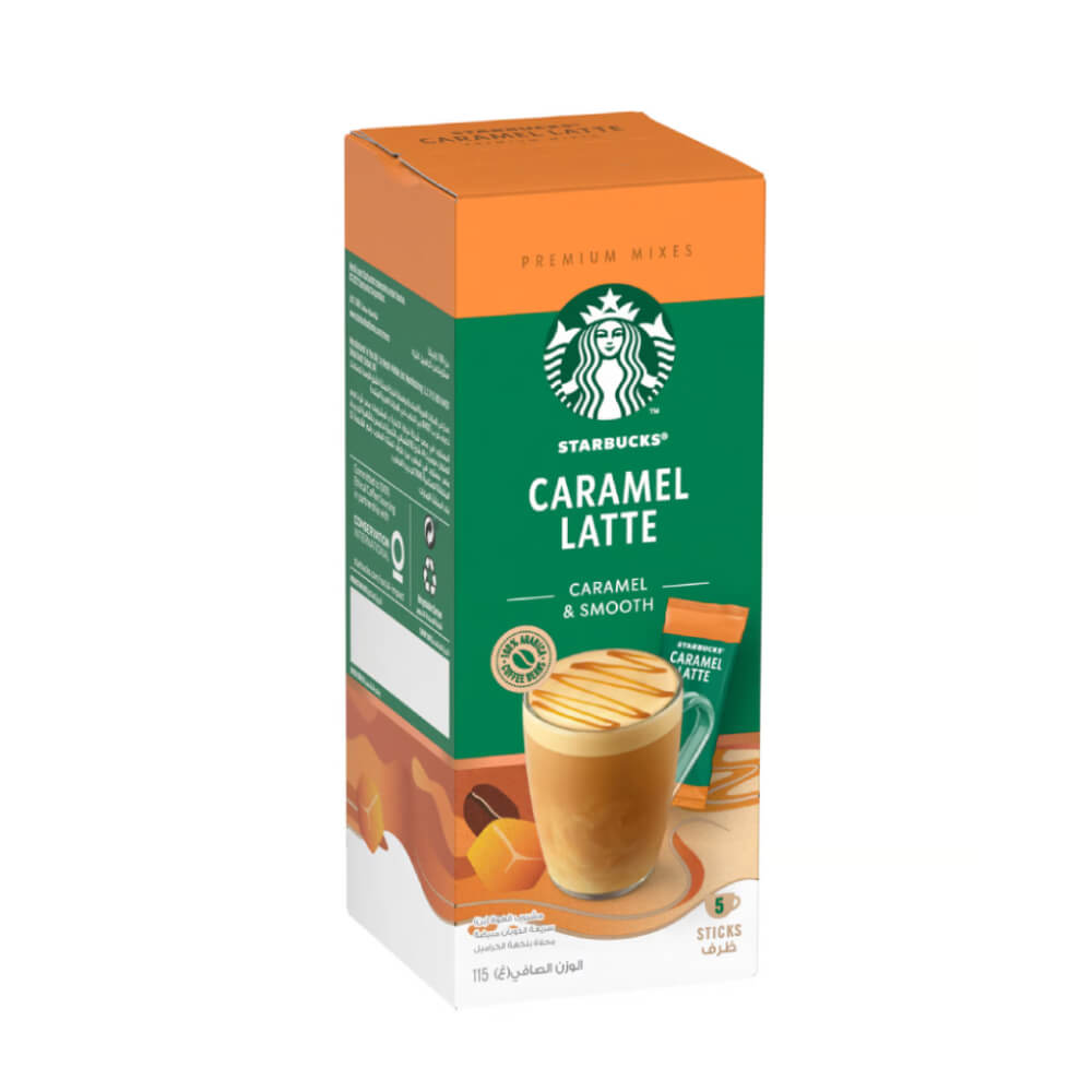 Starbucks Caramel Latte Caramel & Smooth Instant Coffee Mix 5x23gm