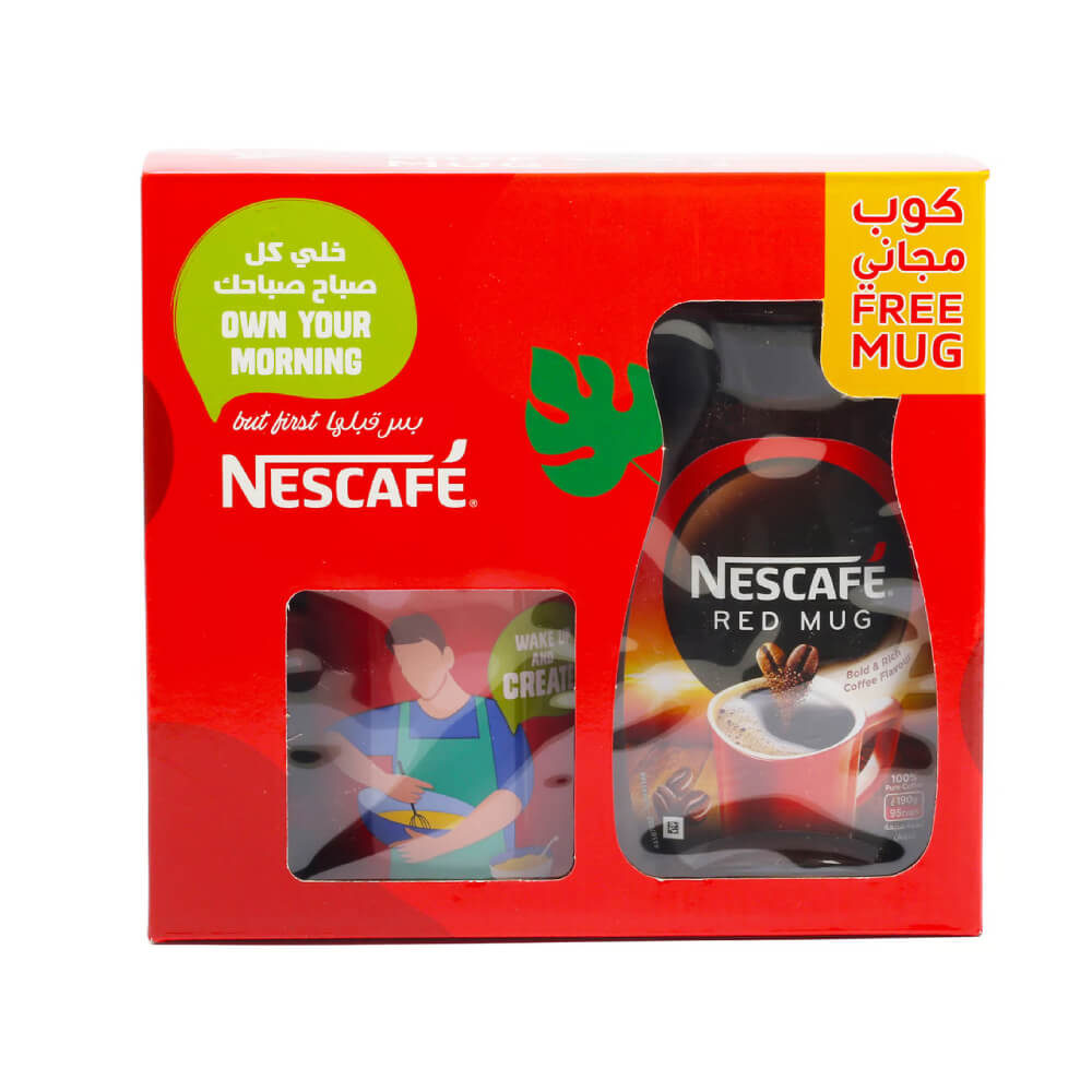 Nescafe Red Mug Coffee 190gm + Free Mug