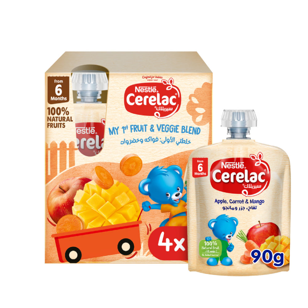 Cerelac My 1st Apple Carrot & Mango Blend Baby Food 4x90gm