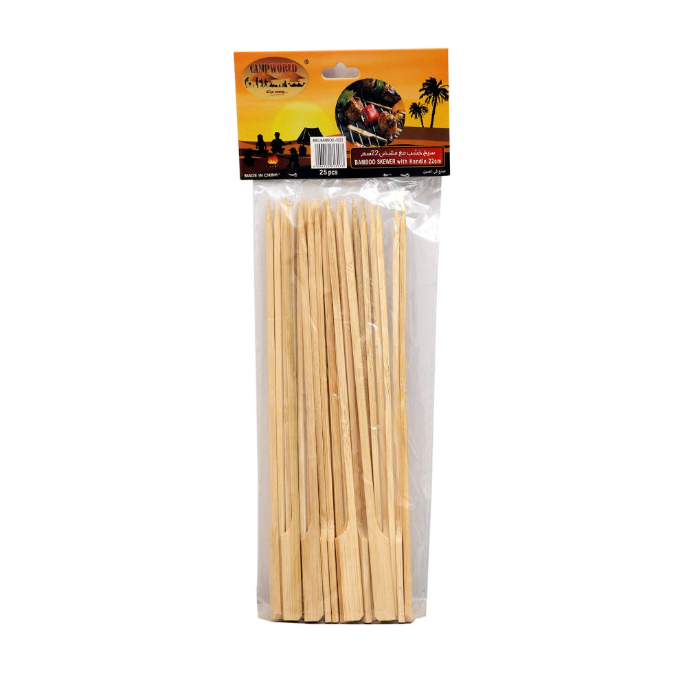 Picnic Time BBQ Bamboo Sticks 22Cm 25Pcs