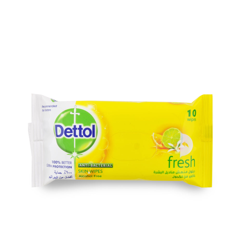Dettol Anti Bacterial Wipes Fresh 10s