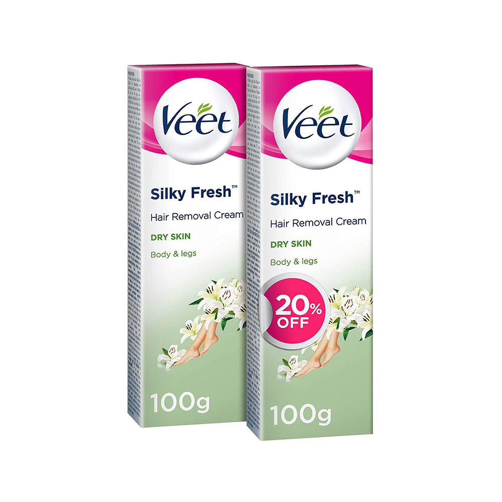 Veet Hair Removal Cream Dry Skin 100mlx2 @ 20% Off