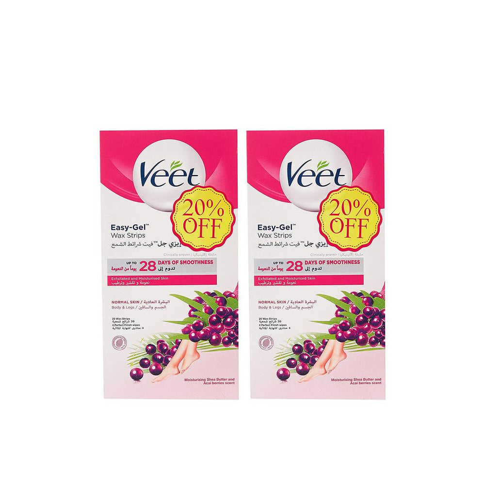 Veet Cold Wax Strips Normal 20'sx2 @ 20% Off