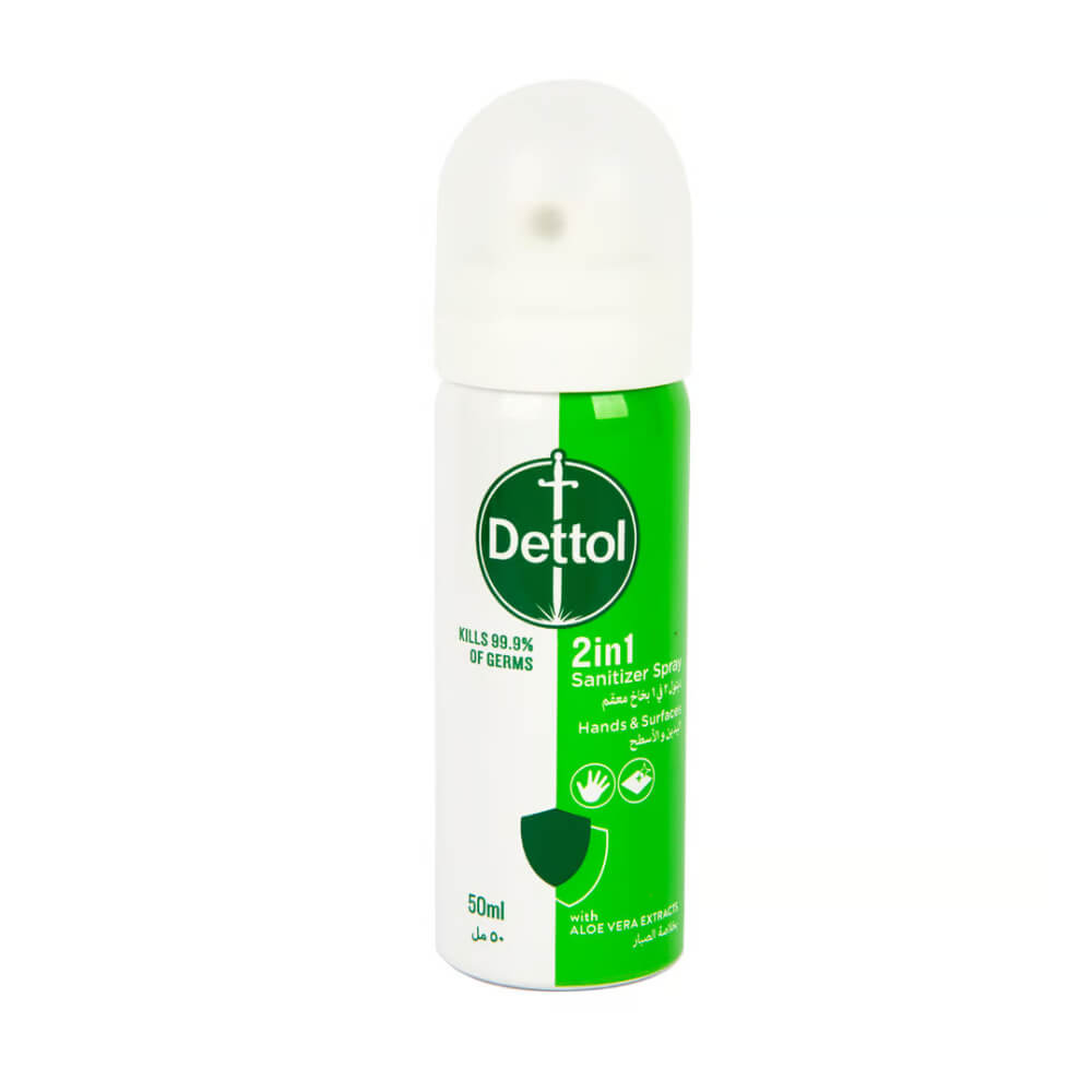 Dettol 2in1 Sanitizer Spray With Aloe Vera Extract 50ml