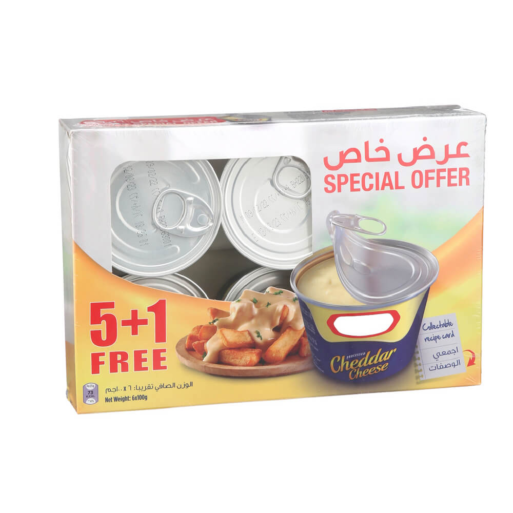 Kraft Cheddar Cheese Can 100gm 5+1 Free