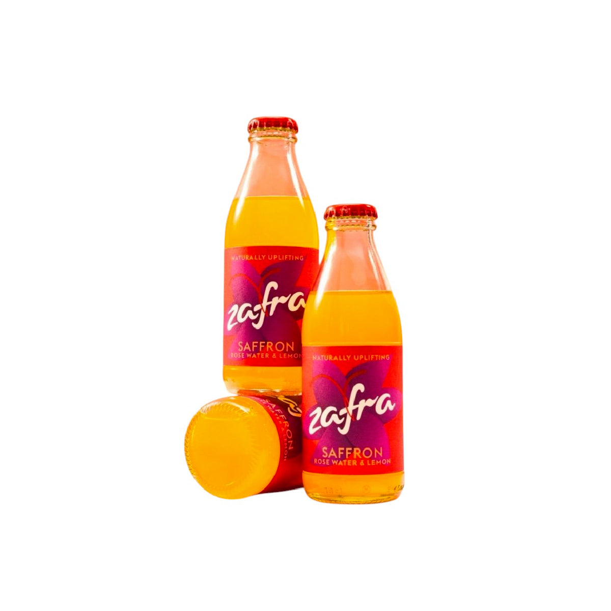 Zafra Saffron Rose Water & Lemon Drink 4x180ml