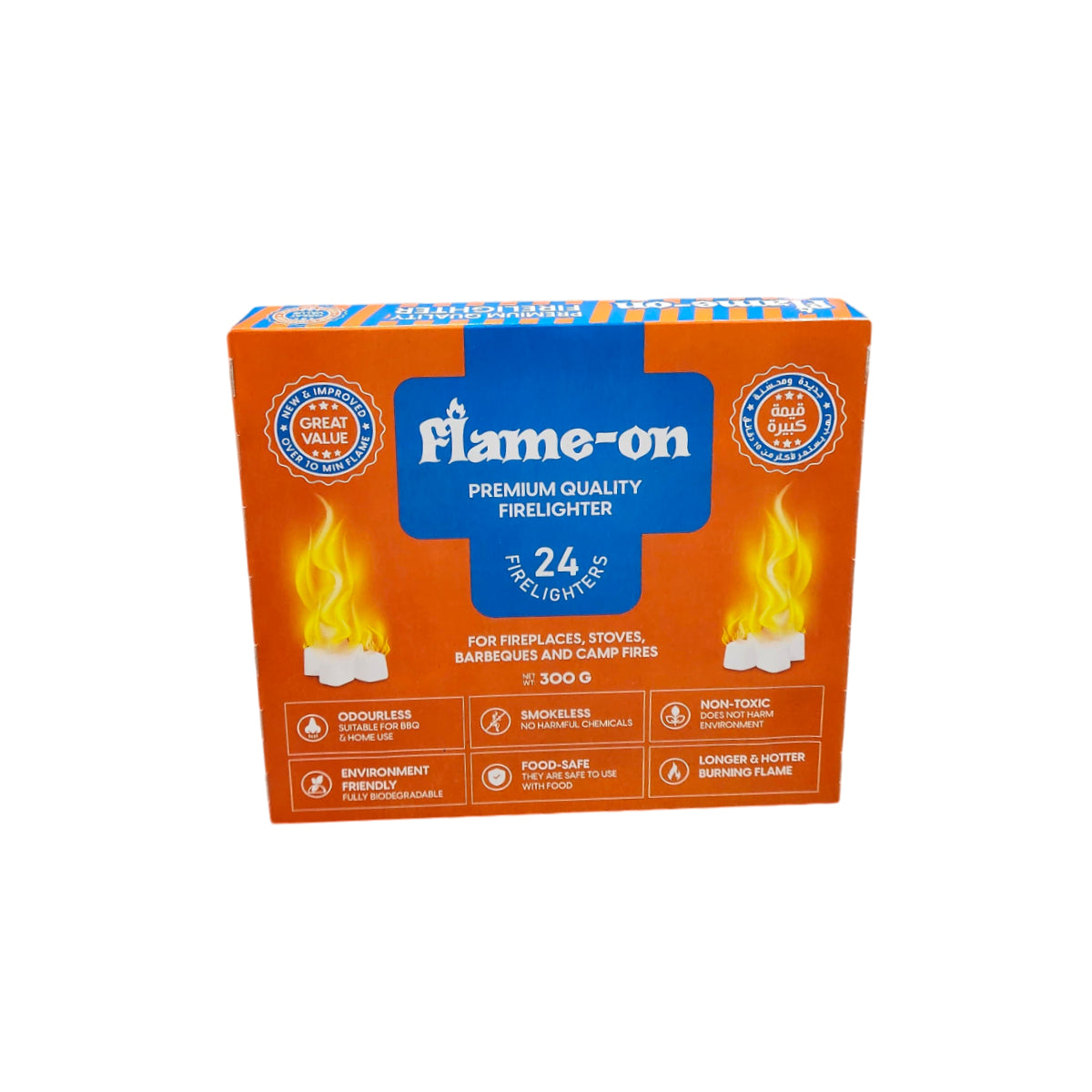 Flame On Fire Lighter Cubes 24 Pieces
