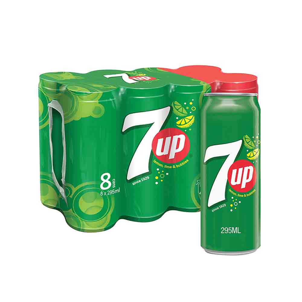 7UP Lemon Lime Carbonated Soft Drink 8x295ml