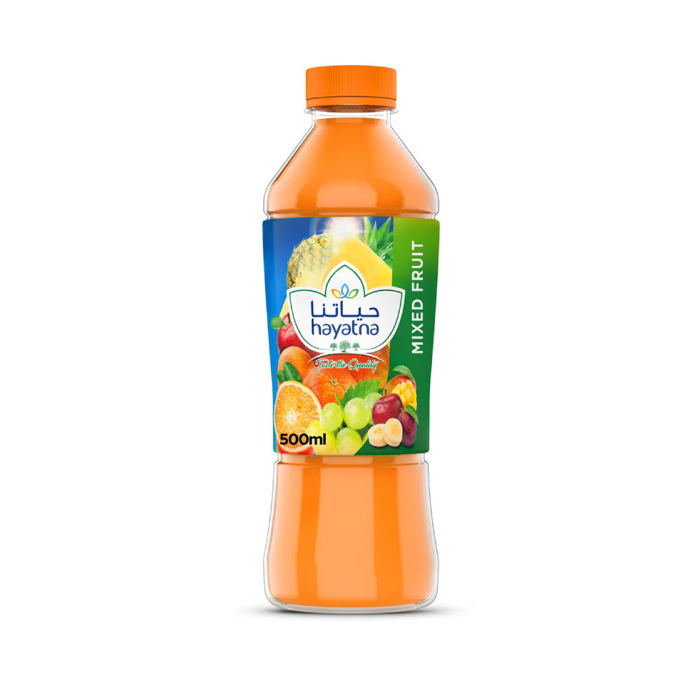 Hayatna 100% Pure Mixed Fruit Nectar Juice No Added Sugar 500ml