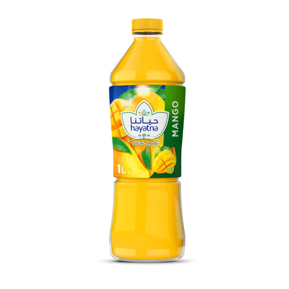 Hayatna 100% Pure Mango Nectar Juice No Added Sugar 1L