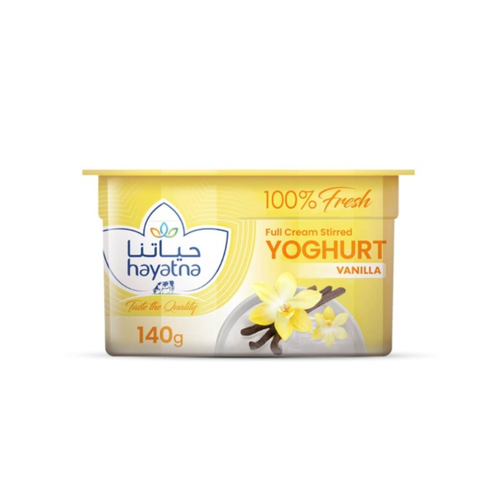 Hayatna Full Cream Stirred Vanilla Yoghurt 140gm