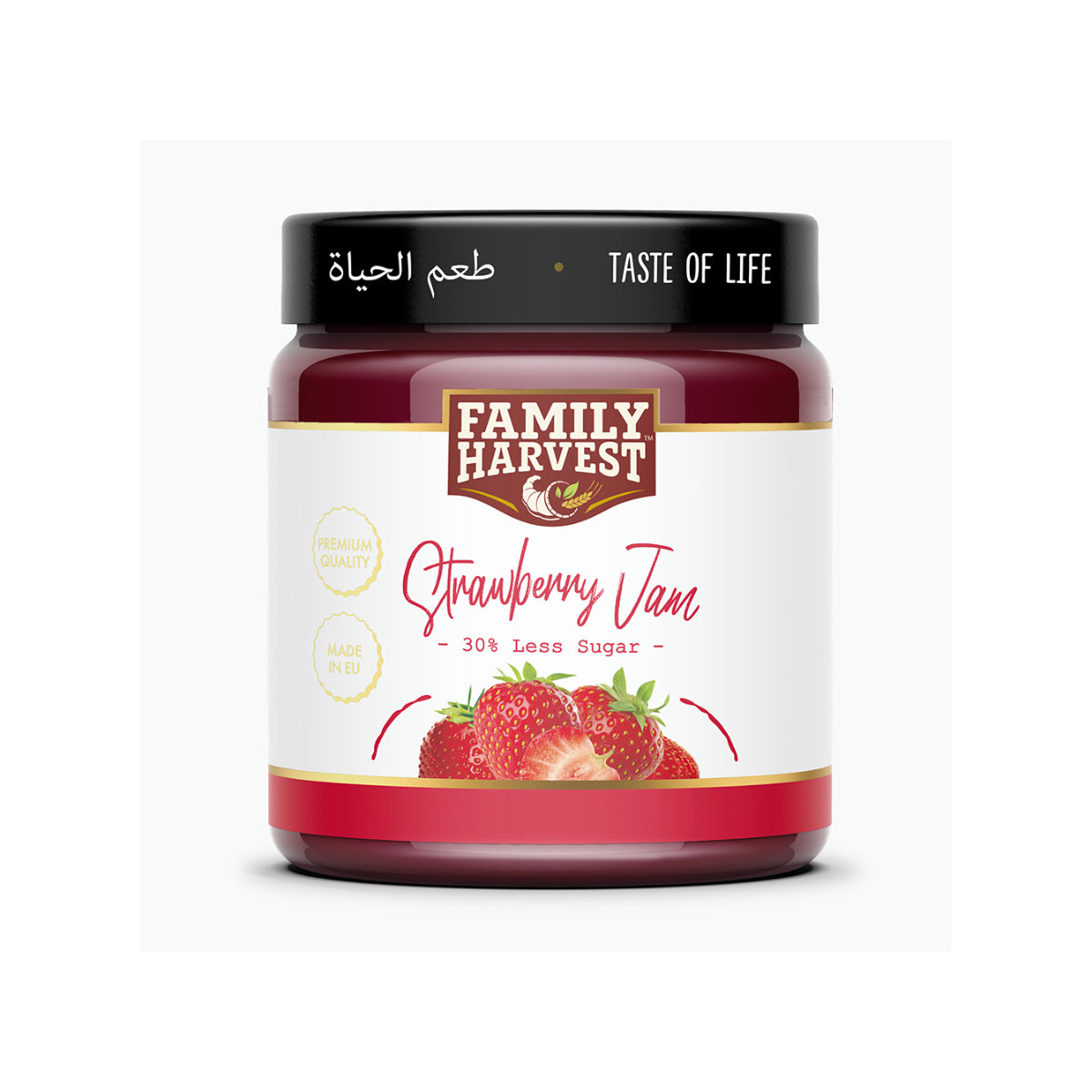 Family Harvest Strawberry Jam 30% Less Sugar 210g
