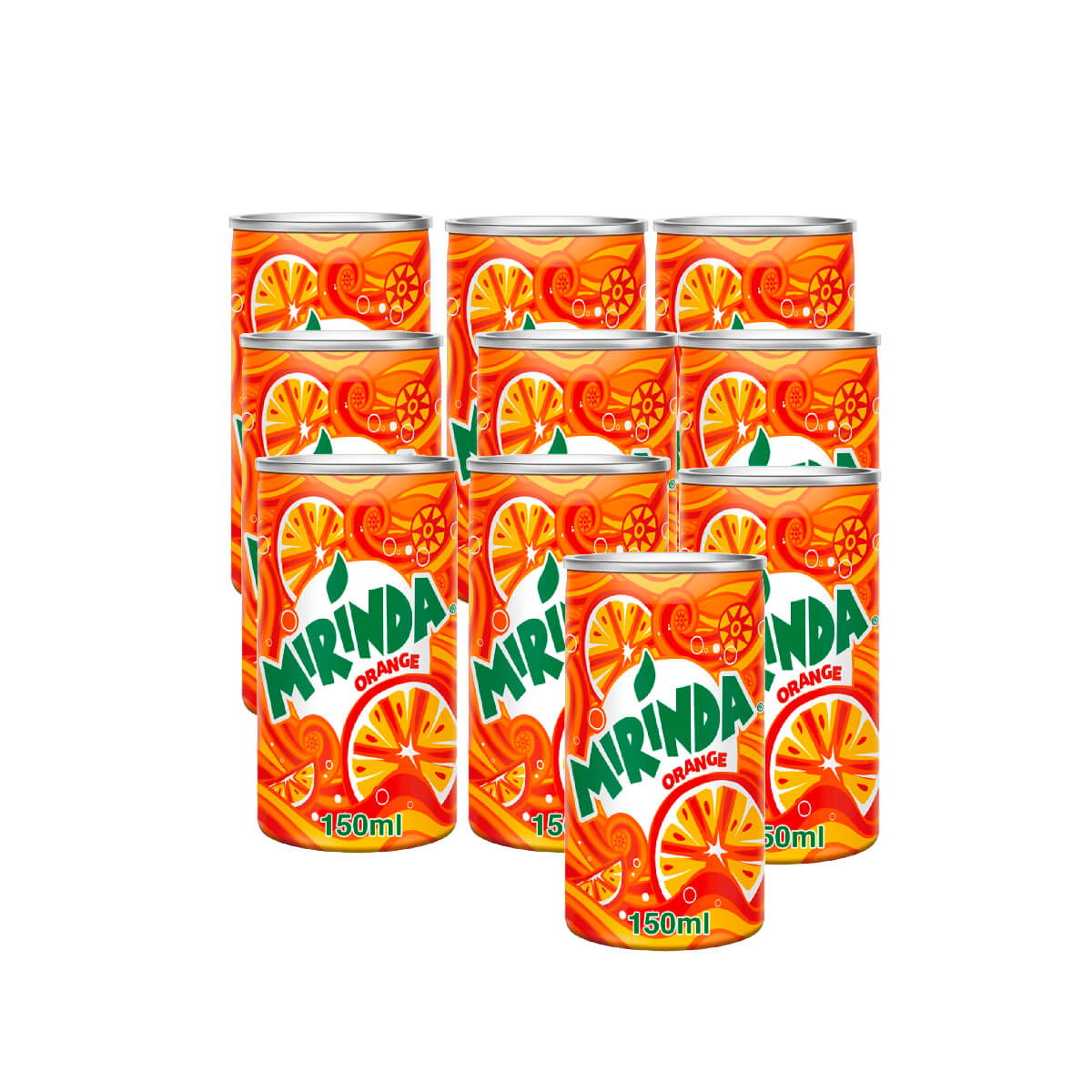 Mirinda Orange Flavoured Carbonated Soft Drink 10x150ml