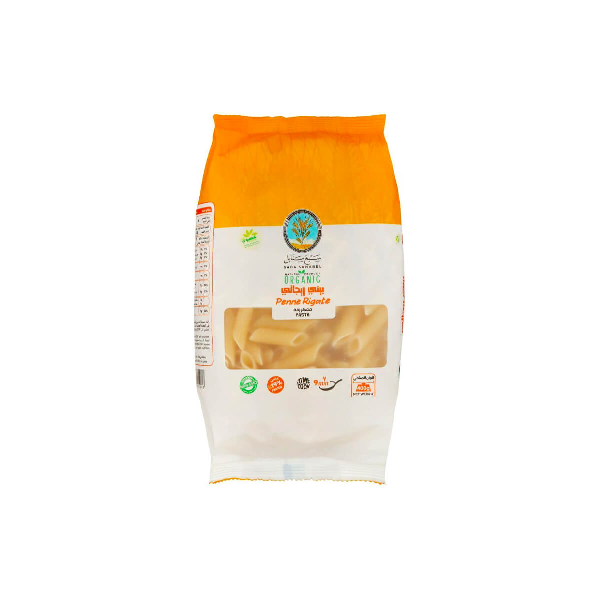 Saba Sanabel Organic Penne Rigate Pasta 400g