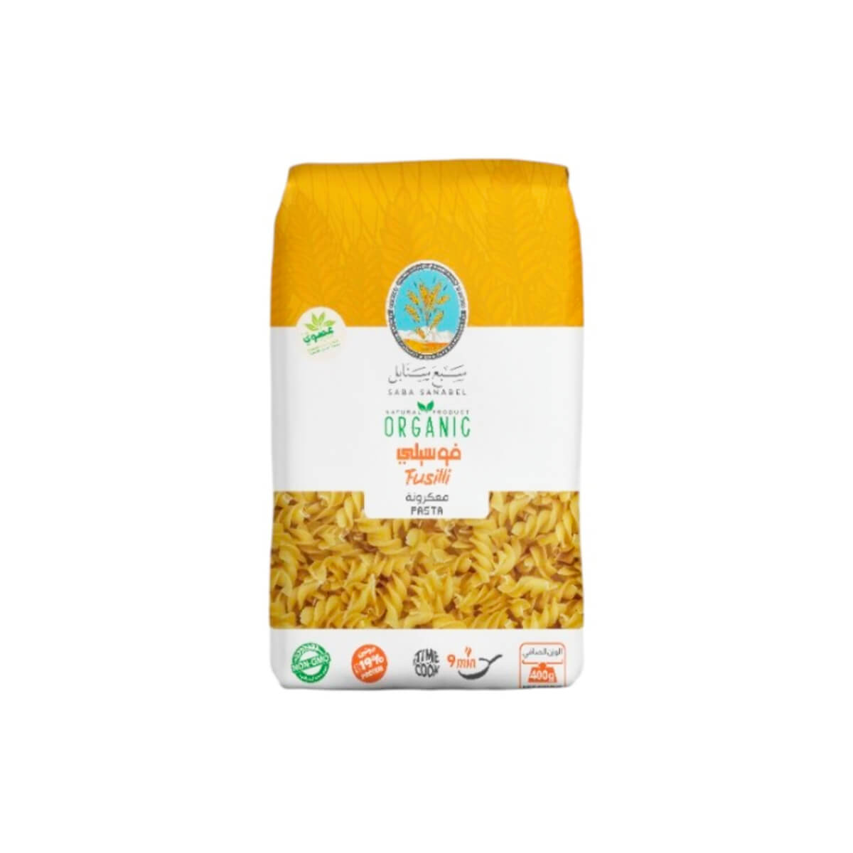 Saba Sanabel Plain Fusilli Organic Pasta, 400g