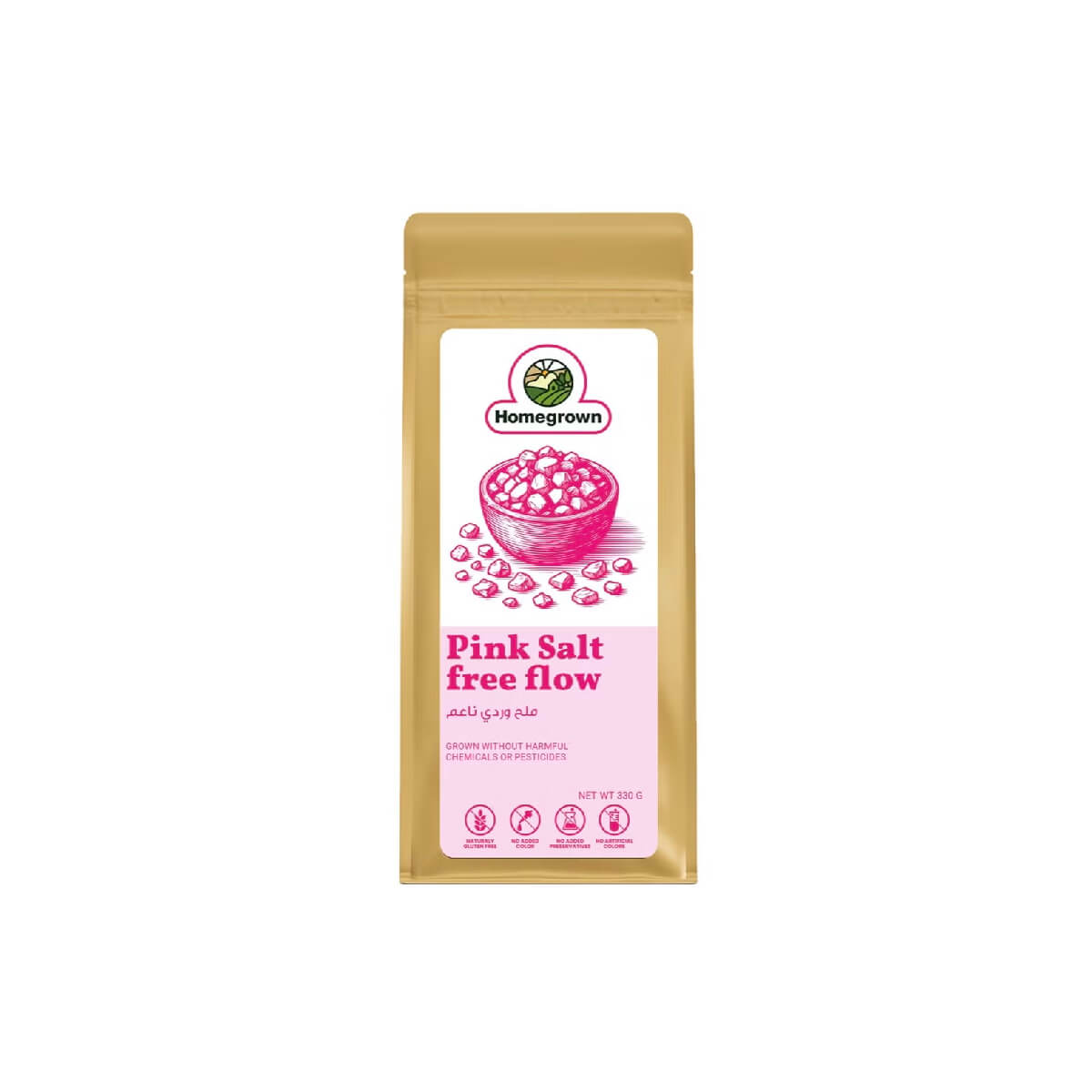 Homegrown Organic Pink Salt Free Flow 330G