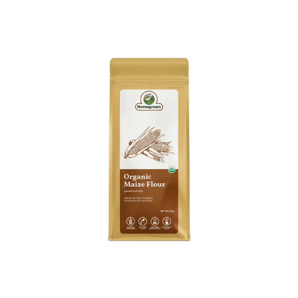 Homegrown Organic Maize Flour ( Corn Flour ) 500g