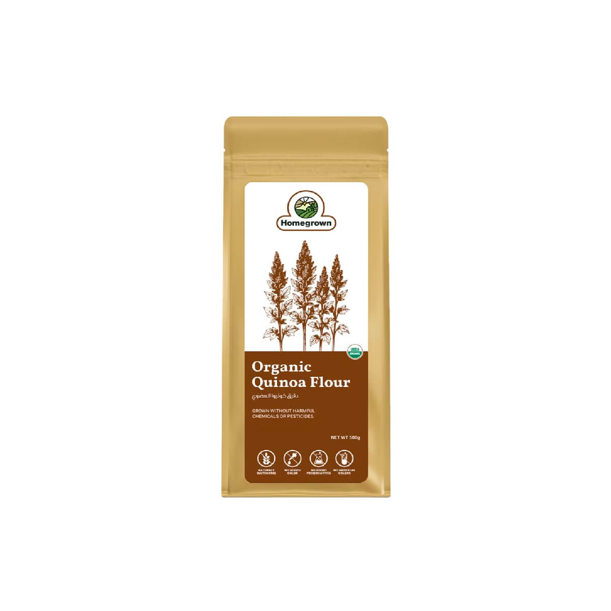 Homegrown Organic Quinoa Flour 500GM ( White )