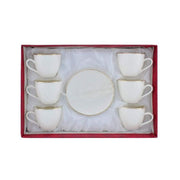 Cup And Saucer With Gold Rim 220Cc Fpr021